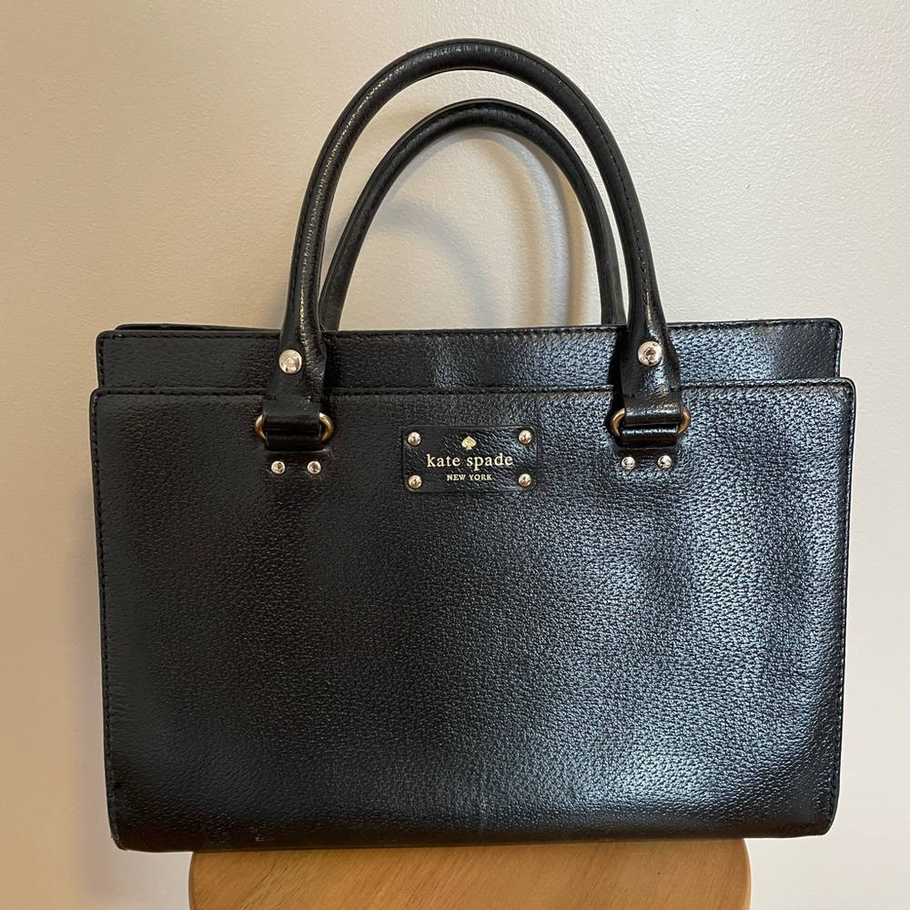 Kate Spade New York Black Purse with Optional Strap for Shoulder / Crossbody